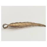 Vintage Sterling Silver Leaf pendant