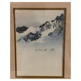 Set of 4 Framed Landscape Art Prints Vintage Wall Decor Mixed Scenes