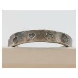 Sterling Silver Heart & Star Cutout Band Ring