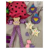 Vintage Girls Hair Accessories Lot Bows Barrettes Clips Ponytail Holders