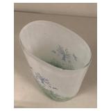 Decorative Art Glass Vase & Pitcher Lot 5 Pc Frosted Swirl Textured