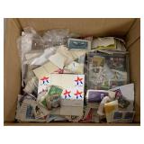 Mixed U.S. Postage Stamp Lot on Paper Covers Partial Sheets Vintage