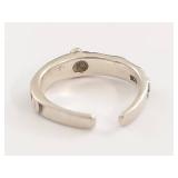 Sterling Silver Adjustable Floral Band Ring
