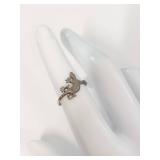 Sterling Silver Gecko Ring
