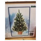 Lighted 3-foot Highland Fir Tree With Basket Stand