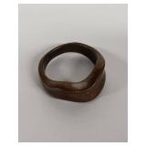 Jade Ring Designed by RLM (Robert Lee Morris) with Brown Ring from Italy Both Rings Size 8