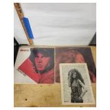 The Doors Greatest Hits, Janis Joplin Kozmic Blues, Lps and Janis Joplin Portrait Printed on a Dictionary Page (Lot of 3)