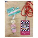 Mixed Lot: Dvds With Hallmark Golden Girls Ornament & Team Blanche Lanyard