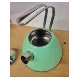 Lepicure Whistling Kettle Mint Green Stainless Steel With Lid