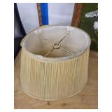 Framed Floral Embroidery & Pleated Lampshade