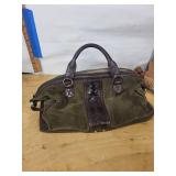 Cole Haan Green Suede Handbag & Patterned Handbag Mixed Lot