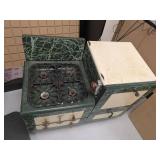 Magic Chef Vintage Green Marbleized Gas Stove Oven Broiler