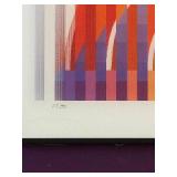 Yaacov Agam Signed Limited Edition Agamograph Framed Op Art Print