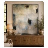 Kippi Leonard Titled "Indigo Highway One" Oil on Linen 60x48 Framed