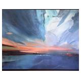 David Manlove Oil on Canvas Titled "Last Day of the Sun" 48x60 Framed