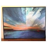 David Manlove Oil on Canvas Titled "Last Day of the Sun" 48x60 Framed