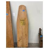 The Queen Folding Ironing Board Wood Top J.R. Clark Primitive Vintage