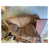 Guardian Mission Style Wood Loveseat Settee 64in Upholstered
