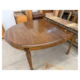 Vintage Oval Extension Dining Table w/ Leaf Oak Finish 60x41 Good