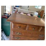 Traditional Chest on Chest Dresser Brown Wood 8 Drawer 55x40x20
