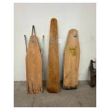 The Queen Folding Ironing Board Wood Top J.R. Clark Primitive Vintage