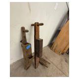 Antique Wooden Hand Corn Seed Planters Set of 3 Triumph Primitive