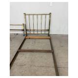 Simmons Vintage Brass Metal Bed Frame Headboard Footboard Twin Size