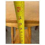 Vintage Wood Accent Side Table Turned Legs Shelf 16x16x30 Good
