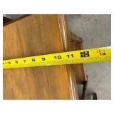 Vintage Wood Side Table Turned Legs Lower Shelf 28x12x17 Good