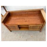 Mission Style Oak TV Stand Media Console Cabinet 46x23x45 Good