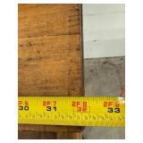 Antique Lift Top Writing Desk Side Table Wood Turned Legs 32in Wide