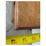 Antique Oak Washstand Vanity Cabinet w Towel Bar 31x17x48 Good