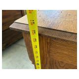 Antique Oak Washstand Vanity Cabinet w Towel Bar 31x17x48 Good