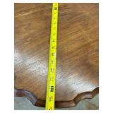 Vintage Wood Pedestal Side Table Scalloped Top 25in Tall Good