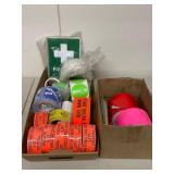 Mixed Shipping Safety Label Lot w First Aid Signs & Checklists
