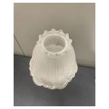 Frosted Glass Partylite 2-Piece Candle Holder Fairy Lamp 10"