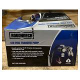 Roughneck 12V Diesel Fuel Transfer Pump, 8 GPM, Manual Nozzle, Hose