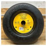 Klutch Flat-Free Universal Wheelbarrow Tire Assembly, 14/3.25-8, Ribbed Tread #5970874 Msrp $39.99