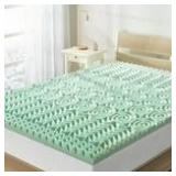 Zinus- 3 inch green tea cooling gel memory foam zoned support mattress topper twin size