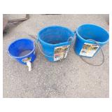 2 Heated Pails and Calf Bucket