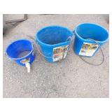 2 Heated Pails and Calf Bucket