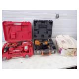 Ridgid Roofing Nailer with Nails and Milwaukee Cordless Tools
