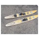 Pair of Vintage Wood Water Skies