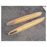 Pair of Vintage Wood Water Skies