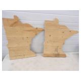 Pair of Wood MN Cutouts