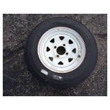12" Trailer Tire with Rim 4 hole