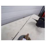 Vintage Minnow Bucket, rod and reel, anchor and Boat Motor Prop