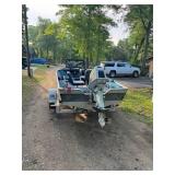 1986 Crestliner Boat with Suzuki 65 HP Motor and Trailer