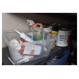 Shelves and Contents - Paint, Cleaners