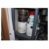 Shelves and Contents - Paint, Cleaners